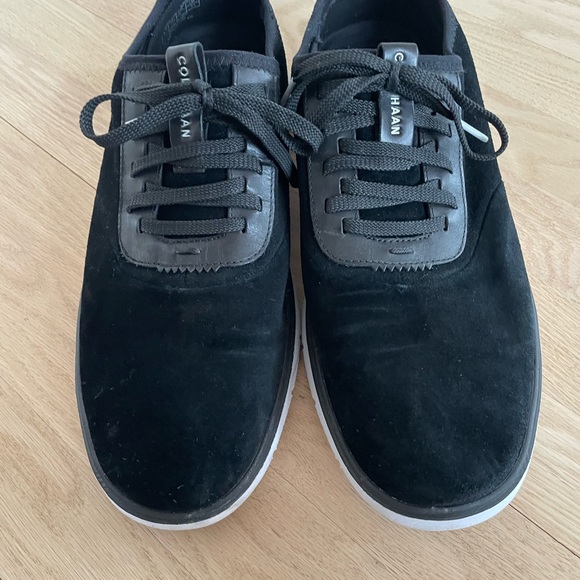 Cole Haan Zero-grand Black Suede Shoes - Picture 3 of 5